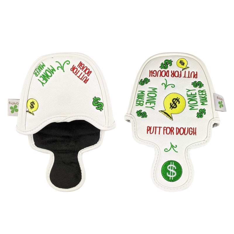 Foretra Golf Putter Cover - Magnetic Blade Mallet Putter Cover - Putt for Dough Golf Club Covers for Men Women Golfer Accessories Fits Scotty Ping Taylormade Callaway Odyssey - Image 4